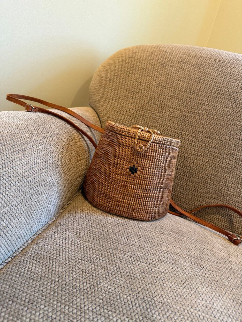Sundara Rattan Backpack Bali Woven Bag Boho Summer - Picture 6 of 10